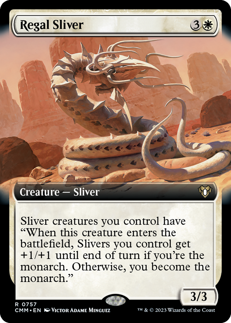 Regal Sliver (Extended Art) (757) Foil - Commander Masters