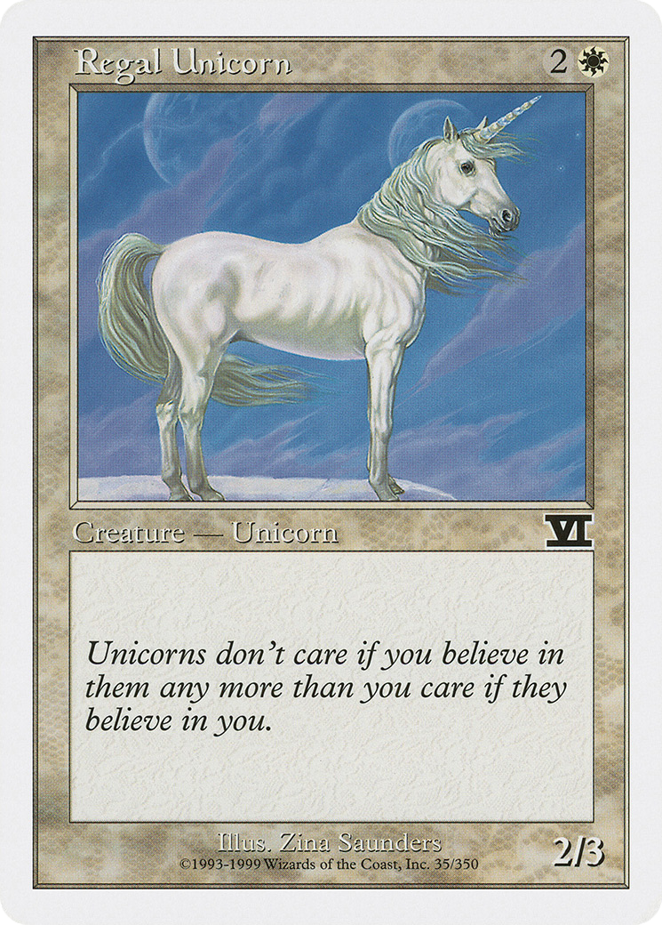 Regal Unicorn (035) - Classic Sixth Edition