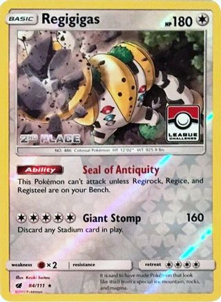 Regigigas (League Challenge) [2nd Place] (84) Reverse Holofoil - Crimson Invasion