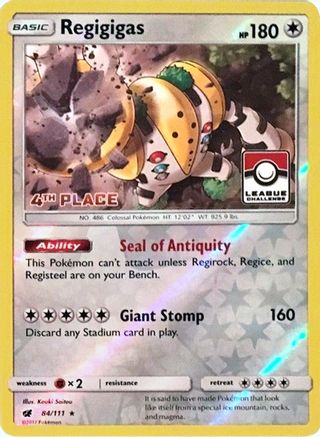 Regigigas (League Challenge) [4th Place] (84) Reverse Holofoil - League & Championship Cards