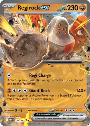 Regirock ex (107) Holofoil - Ascended Heroes