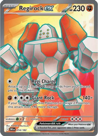 Regirock ex (Full Art) (214) Holofoil - Destined Rivals
