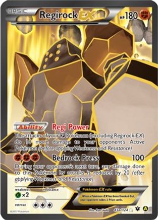 Regirock EX (Full Art) (43a) Holofoil - Fates Collide