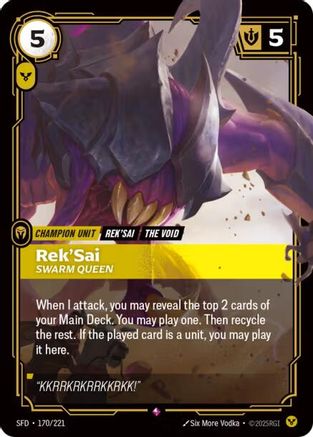 Rek'Sai – Swarm Queen (170) Foil - Spiritforged