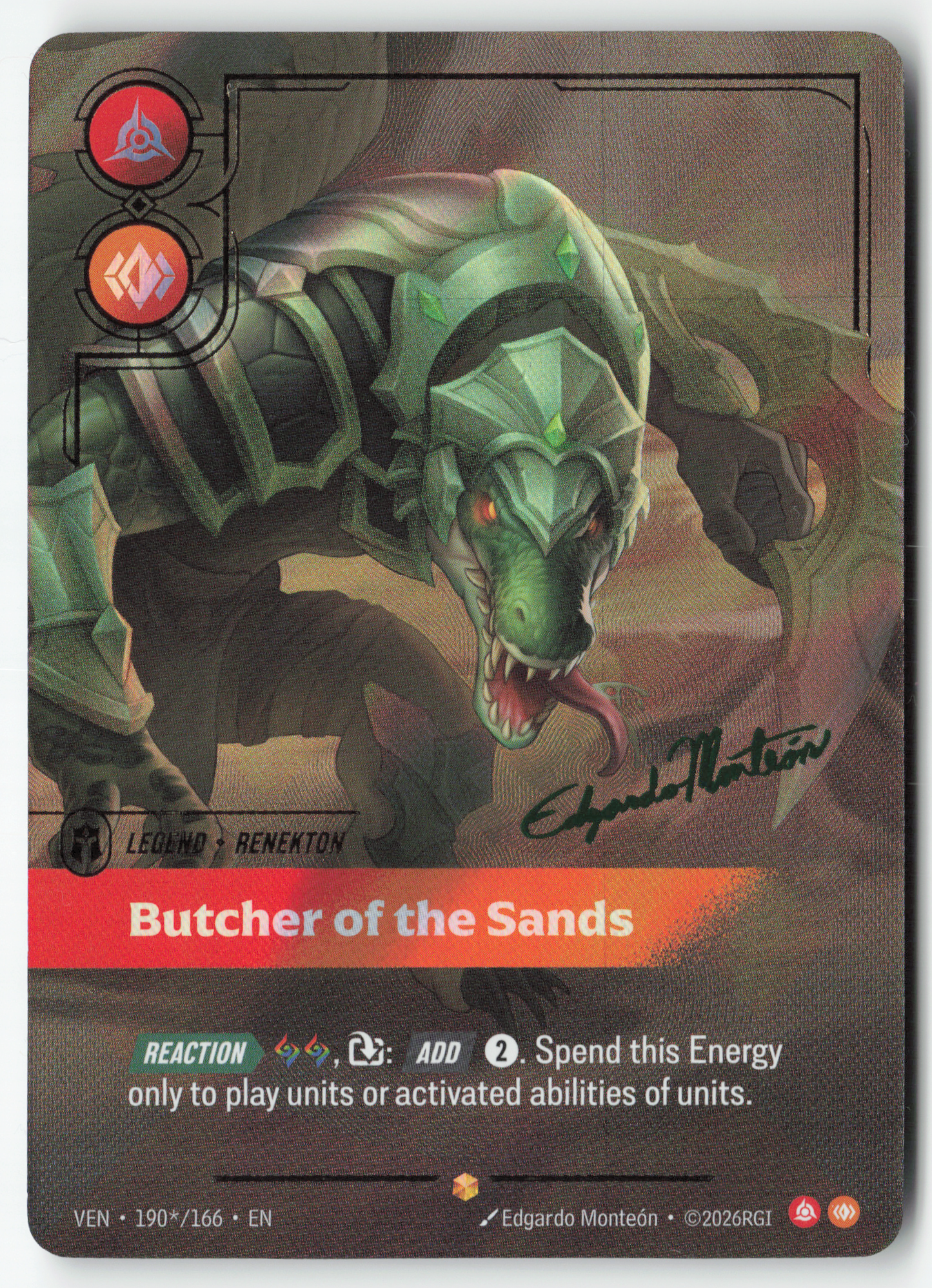 Renekton – Butcher of the Sands (Signature Scan) (190) Foil - Vendetta