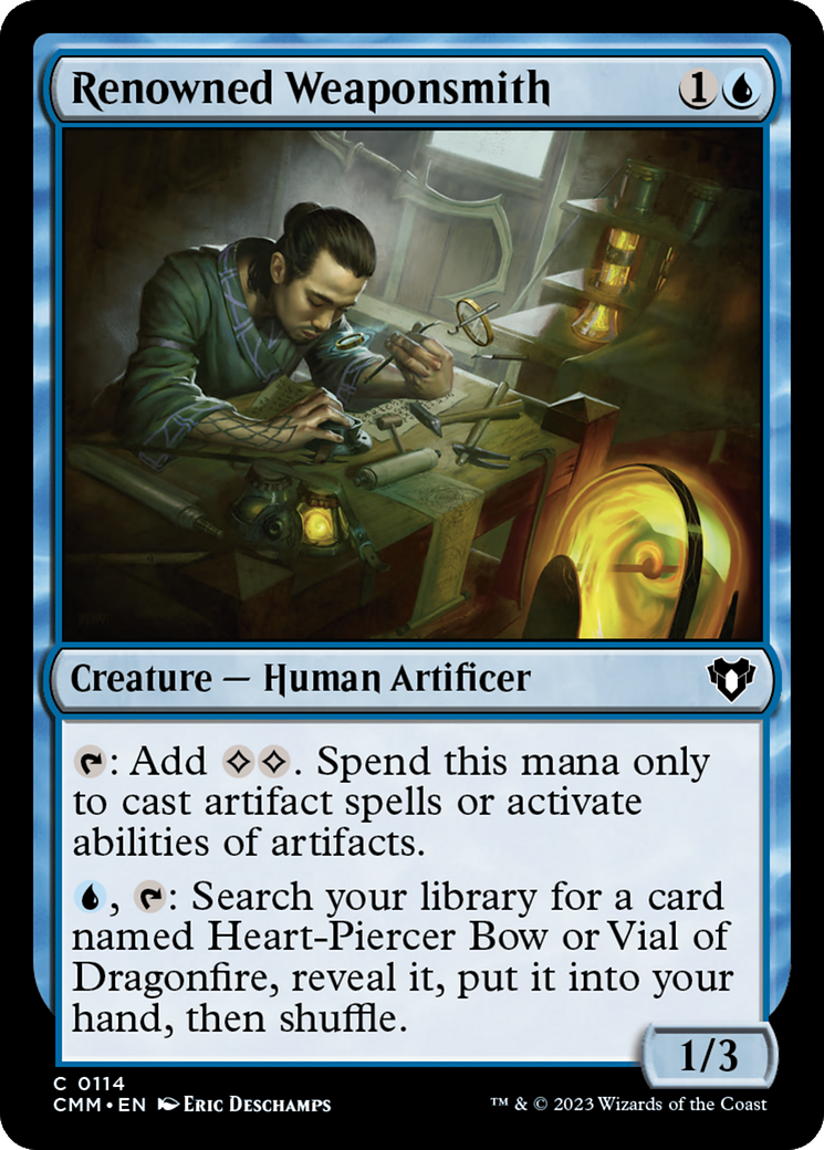 Renowned Weaponsmith (114) Foil - Commander Masters