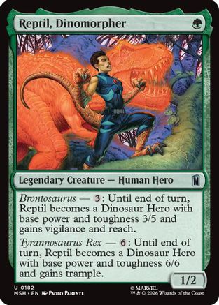 Reptil, Dinomorpher (182) Foil - Marvel Super Heroes
