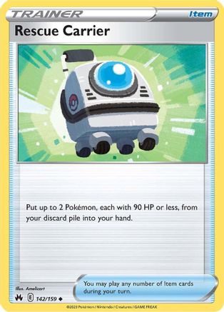 Rescue Carrier (142) Reverse Holofoil - Crown Zenith