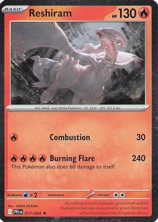 Reshiram (Cosmos Holo) (Blister Exclusives) (17) Holofoil - Phantasmal Flames