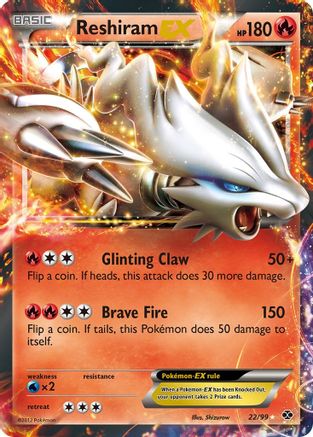 Reshiram EX (22) Holofoil - Next Destinies