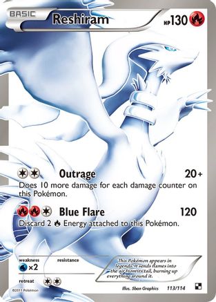 Reshiram (Full Art) (113) Holofoil - Black & White