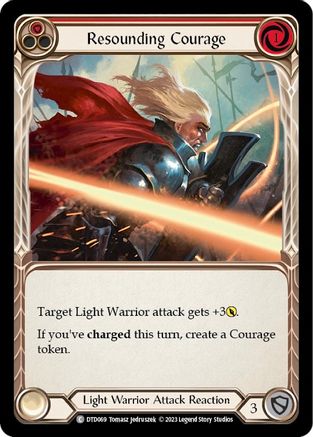 Resounding Courage (Red) (DTD069) Rainbow Foil - Dusk till Dawn