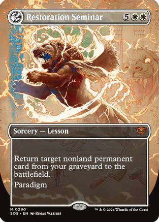 Restoration Seminar (Borderless) (290) Foil - Secrets of Strixhaven