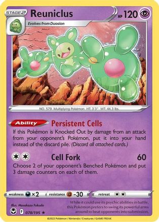 Reuniclus (78) Reverse Holofoil - Silver Tempest