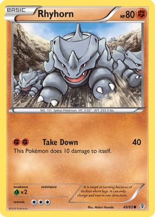Rhyhorn (49) Reverse Holofoil - Generations