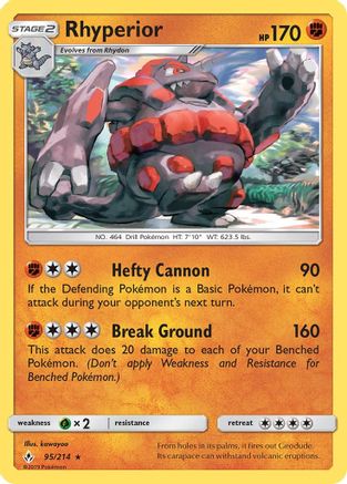 Rhyperior (95) Reverse Holofoil - Unbroken Bonds