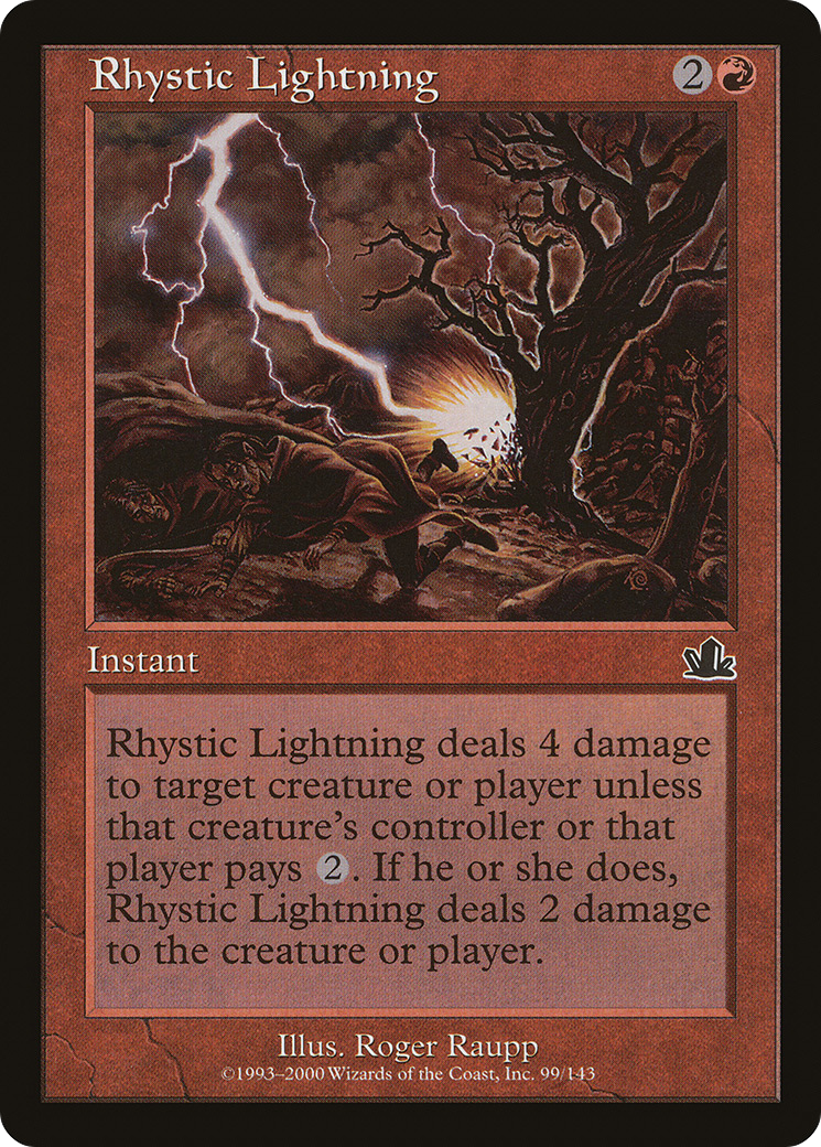 Rhystic Lightning (099) Foil - Prophecy
