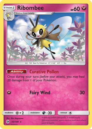 Ribombee (93) Holofoil - Sun & Moon