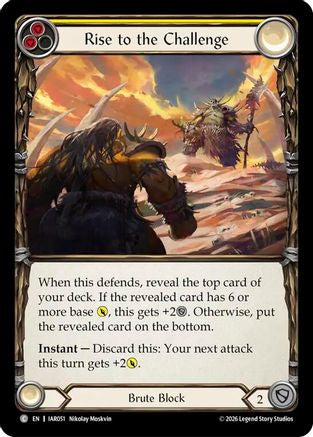 Rise to the Challenge (Yellow) (IAR051) Rainbow Foil - Usurp the Shadow Throne