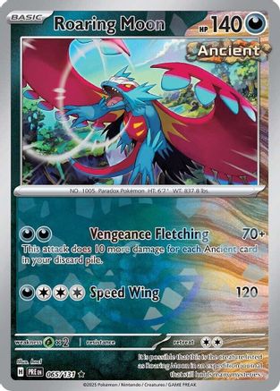 Roaring Moon (Poke Ball Pattern) (65) Reverse Holofoil - Prismatic Evolutions
