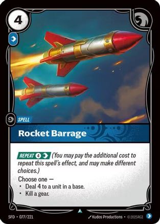 Rocket Barrage (077) Foil - Spiritforged
