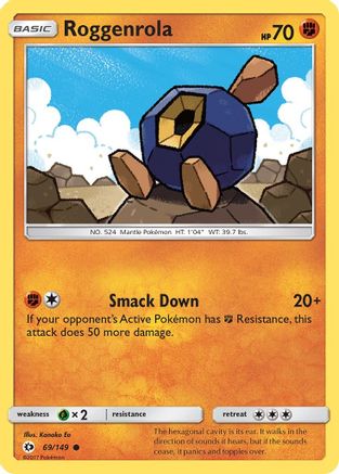 Roggenrola (69) Reverse Holofoil - Sun & Moon