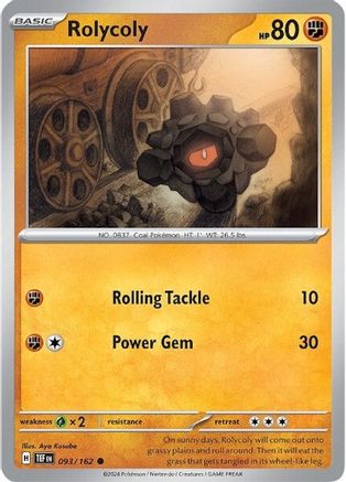Rolycoly (93) Reverse Holofoil - Temporal Forces