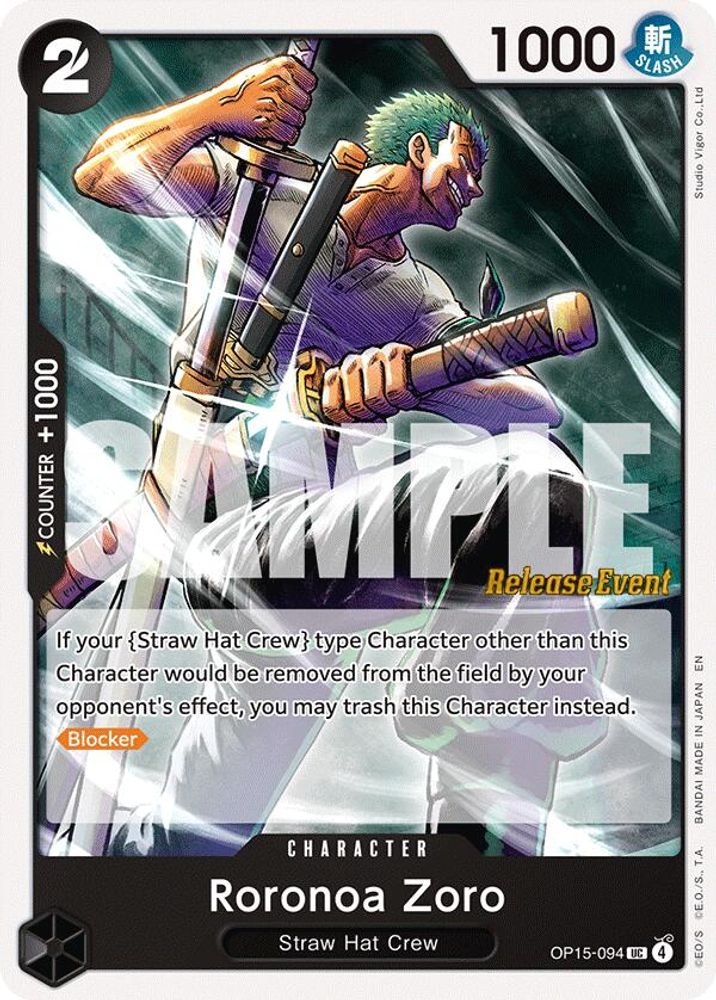Roronoa Zoro (OP15-094) Release Event Cards
