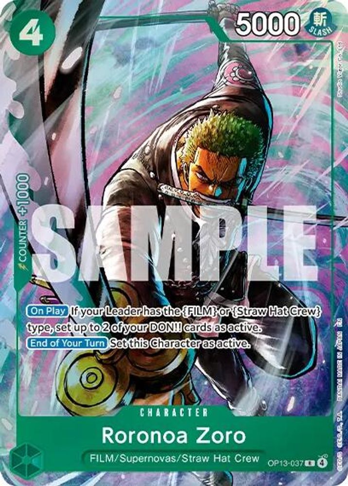 Roronoa Zoro (Premium Card Collection -Best Selection Vol. 6-) (OP13-037) Foil