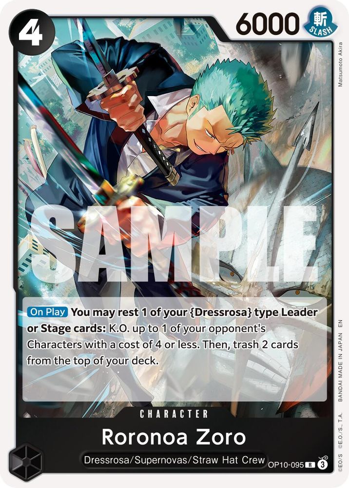 Roronoa Zoro (Reprint) (OP10-095) Foil