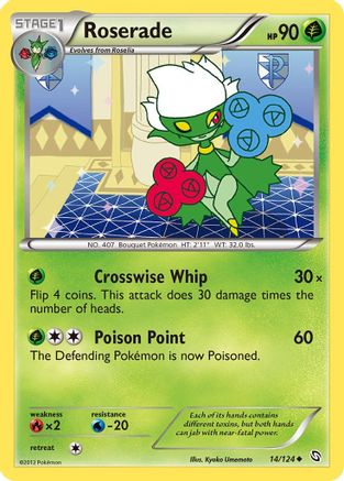 Roserade (14) Reverse Holofoil - Dragons Exalted