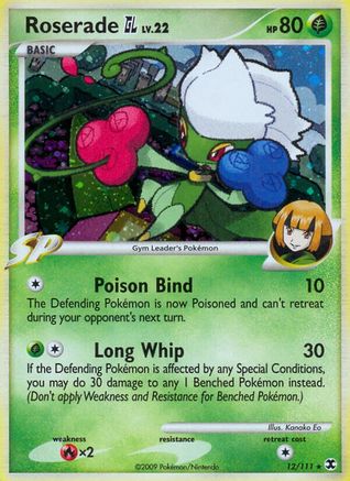 Roserade GL (12) Reverse Holofoil - Rising Rivals