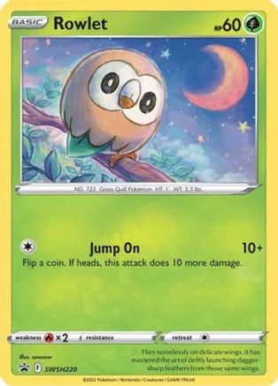 Rowlet (Cosmos Holo) (SWSH220) Holofoil - Miscellaneous Cards & Products