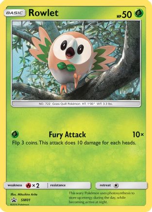 Rowlet (SM01) Holofoil - Black Star Promos