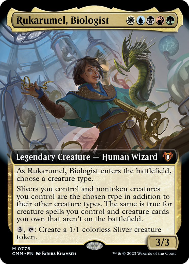 Rukarumel, Biologist (Extended Art) (776) Foil - Commander Masters