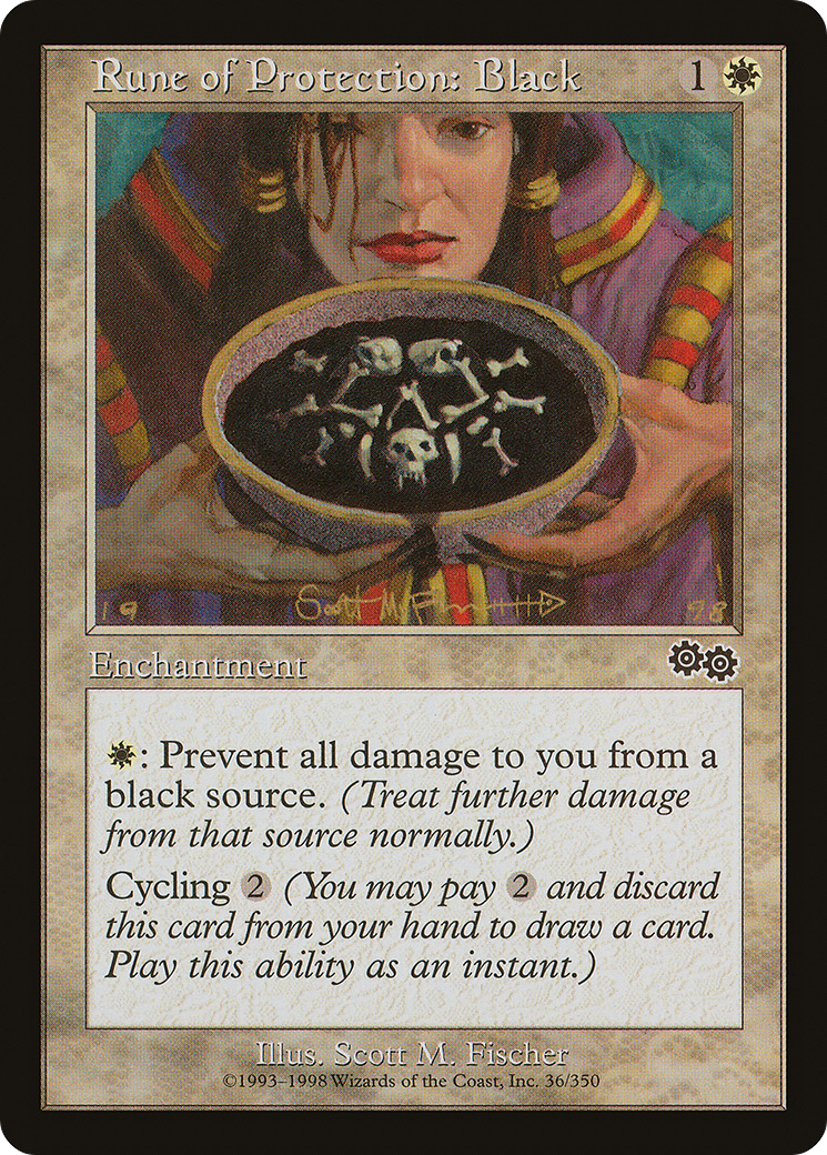 Rune of Protection: Black (036) - Urza's Saga