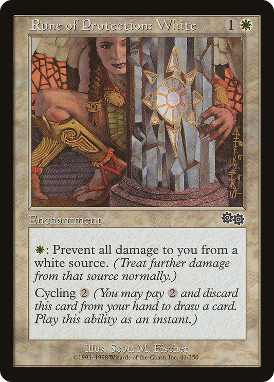 Rune of Protection: White (041) - Urza's Saga