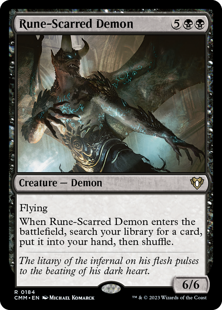 Rune-Scarred Demon (184) Foil - Commander Masters