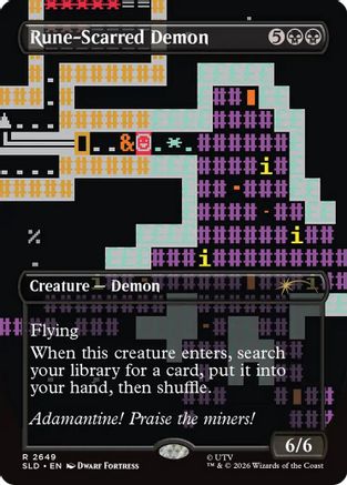 Rune-Scarred Demon (2649) Foil - Secret Lair Drop Series