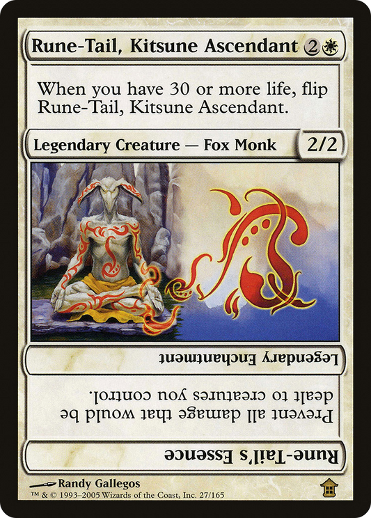Rune-Tail, Kitsune Ascendant // Rune-Tail's Essence (027) - Saviors of Kamigawa