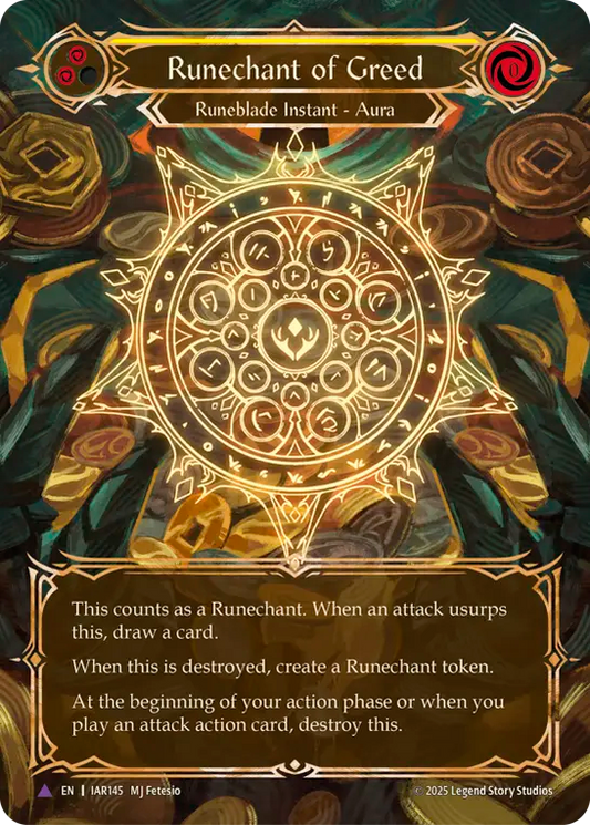 Runechant of Greed (Marvel) (IAR145) Cold Foil - Omens of the Third Age
