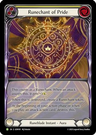 Runechant of Pride (Yellow) (GEM181) Rainbow Foil - Gem Pack 5