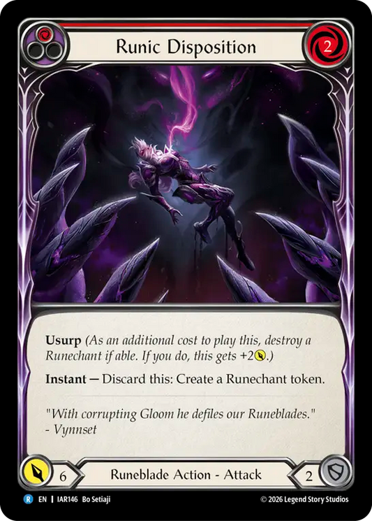 Runic Disposition (Red) (IAR146) Rainbow Foil - Usurp the Shadow Throne