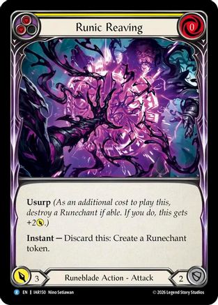 Runic Reaving (Yellow) (IAR150) Rainbow Foil - Usurp the Shadow Throne