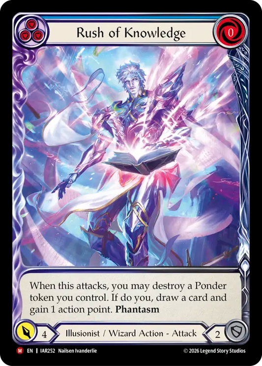 Rush of Knowledge (Blue) (Extended Art) (IAR252) Rainbow Foil - Usurp the Shadow Throne