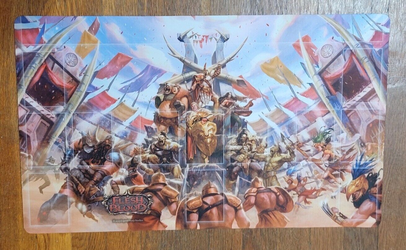 Flesh and Blood Playmat Heavy Hitter Box Art | Silver Goblin