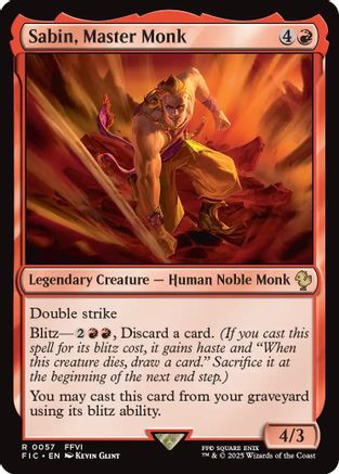 Sabin, Master Monk (057) Surge Foil - Commander: FINAL FANTASY