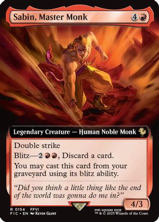 Sabin, Master Monk (Extended Art) (154) Foil - Commander: FINAL FANTASY