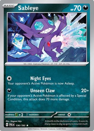 Sableye (136) Holofoil - Paldea Evolved