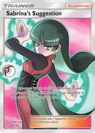 Sabrina's Suggestion (Full Art) (181) Holofoil - Team Up